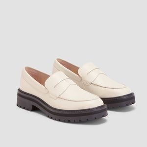 Everlane Women’s Parchment White Lug Loafer  Size 7 Brand New In Box MSRP $195